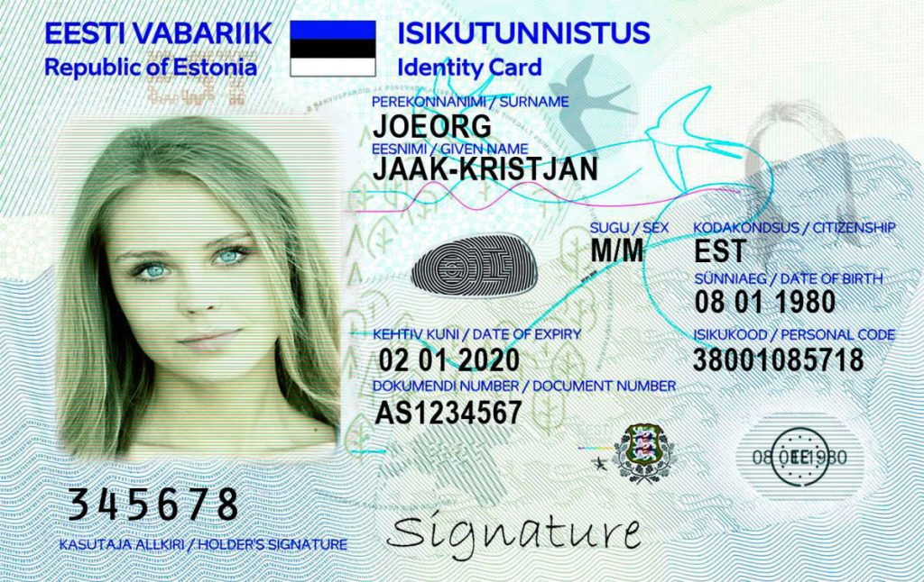 Estoński dowód osobisty Kolekcjonerski