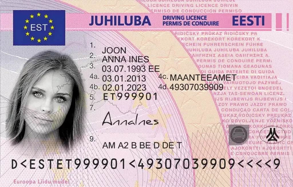 Estońskie Prawo Jazdy Kolekcjonerskie