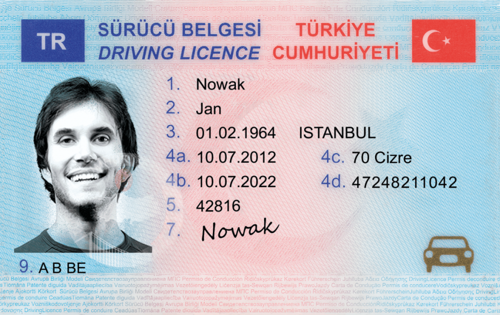 Tureckie prawo jazdy Kolekcjonerskie